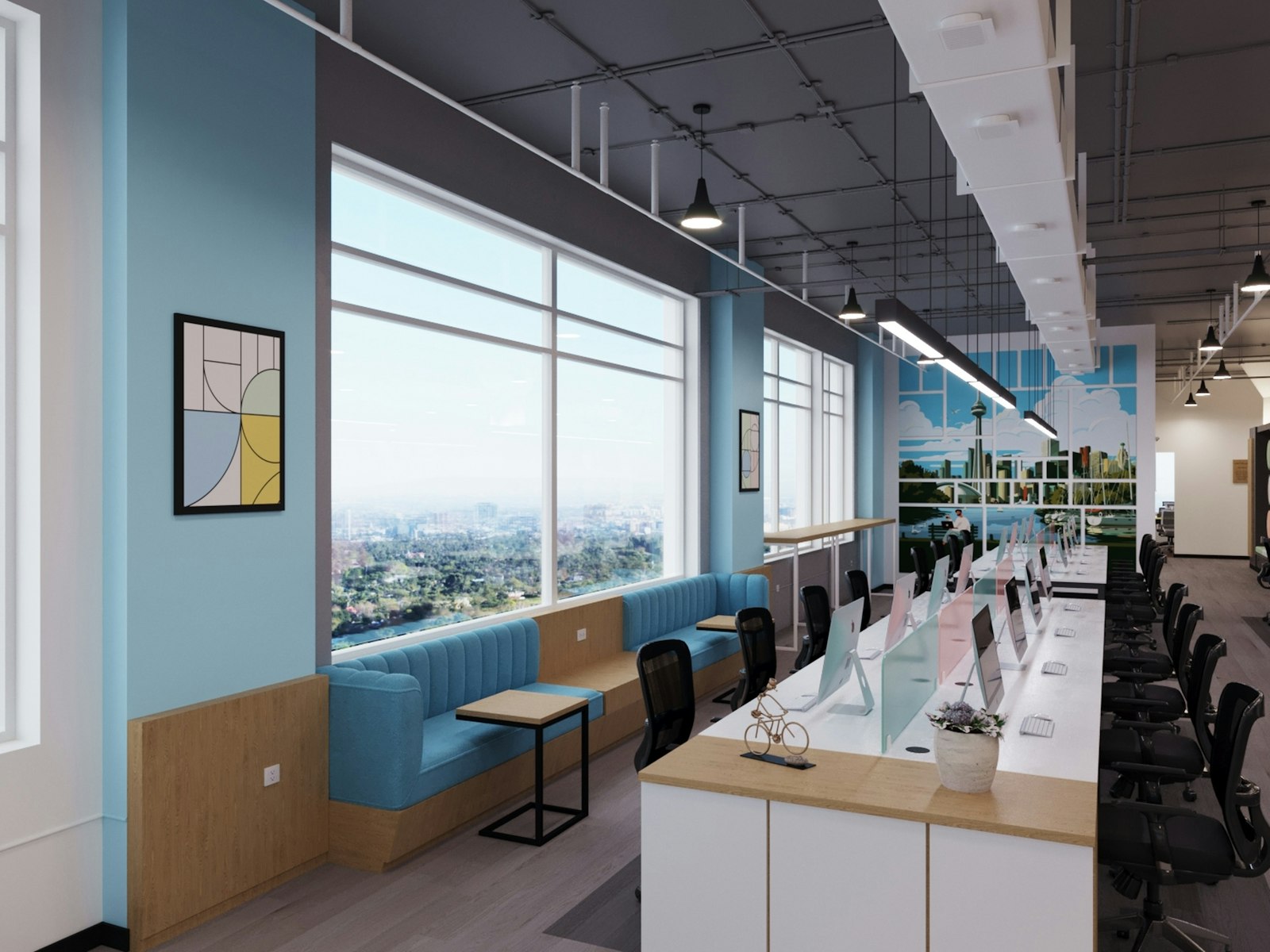 Modern working environment representing PulseHire Sharjah Office